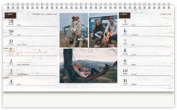 Stolní fotokalendář s vlastními jmény - Country