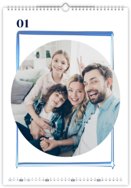 Fotokalendar exkluzív na výšku - Blue Elements
