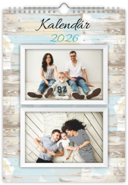 Fotokalendar nástenný mesačný na výšku z fotiek - Dosky