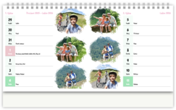Stolní fotokalendář s vlastními jmény - Skvrny