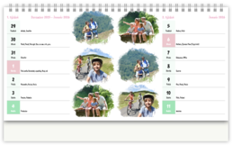 Stolní fotokalendář s vlastními jmény - Škvrny