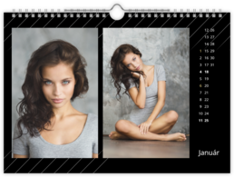 Fotokalendár nástenný mesačný na šírku - Minimal