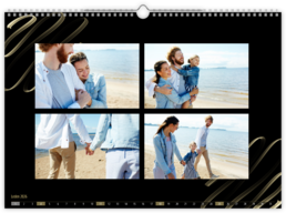 Fotokalendář exklusiv na šířku - Dark & Gold