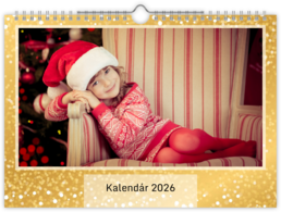 Fotokalendár nástenný mesačný na šírku - Zlatý