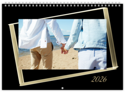 Nástenný plánovací fotokalendar - Dark & Gold