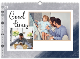 Fotokalendár exkluzív nástenný mesačný na šírku - Pastel