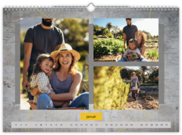 Fotokalendár exkluzív nástenný mesačný na šírku - Concrete