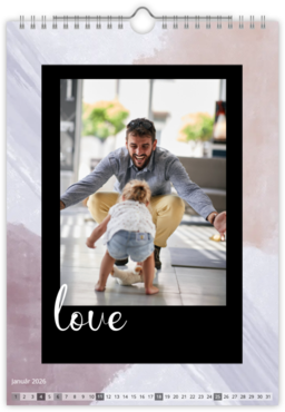 Fotokalendar nástenný mesačný na výšku z fotiek - Pastel