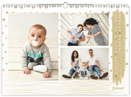 Fotokalendár exkluzív nástenný mesačný na šírku - Jemný neutral