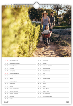 Fotokalendár nástenný mesačný poznámkový - Dole