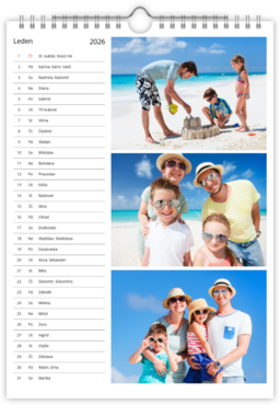 Fotokalendář nástěnný měsíční poznámkový - Na straně