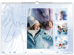 Fotokalendár exkluzív nástenný mesačný na šírku - Anjelský