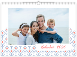 Fotokalendár exkluzív nástenný mesačný na šírku - Pattern blue