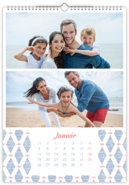 Fotokalendar exkluzív na výšku - Pattern blue