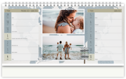 Stolní fotokalendář s vlastními jmény - Travel