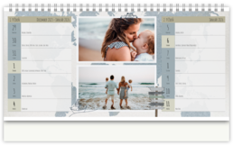 Stolní fotokalendář s vlastními jmény - Travel