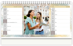 Stolní fotokalendář s vlastními jmény - Barevná textura