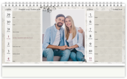 Stolní fotokalendář s vlastními jmény - Perokresba