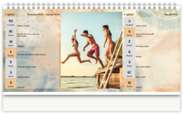 Stolní fotokalendář s vlastními jmény - Letná krajka