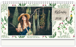 Stolní fotokalendář s vlastními jmény - Lučné kvety