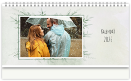 Stolní fotokalendář s vlastními jmény - Zelené listy