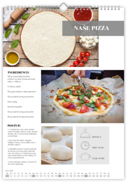 Fotokalendář exklusiv na výšku - Moderní kuchařka