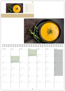 Nástenný plánovací fotokalendar - Moderná kuchárka