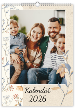 Fotokalendář exklusiv na výšku - Flowers abstract