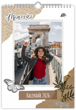 Fotokalendar nástenný mesačný na výšku z fotiek - Scrapbook