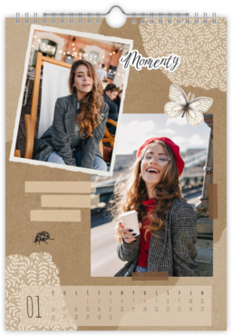 Fotokalendar nástenný mesačný na výšku z fotiek - Scrapbook
