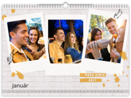 Fotokalendár exkluzív nástenný mesačný na šírku - Instax street