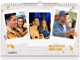 Fotokalendář nástěnný na šířku - Instax street