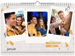 Fotokalendár nástenný mesačný na šírku - Instax street