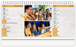 Stolní fotokalendář s vlastními jmény - Instax street