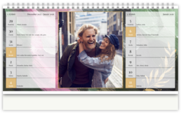 Stolní fotokalendář s vlastními jmény - Green paint