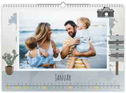 Fotokalendár exkluzív nástenný mesačný na šírku - Travel