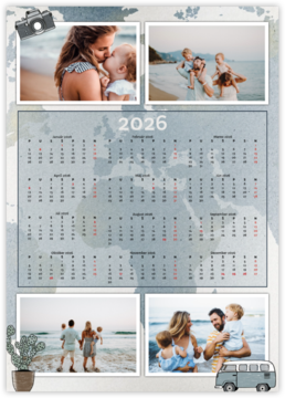 ročný fotokalendár ako plagát - Travel