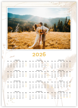 ročný fotokalendár ako plagát - Soft wedding