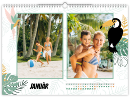 Fotokalendár exkluzív nástenný mesačný na šírku - Exotic birds