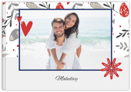 Fotokniha na šírku s pevnou väzbou a kvalitným papierom -  Modročervená jar