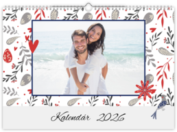 Fotokalendár exkluzív nástenný mesačný na šírku - Modročervená jar