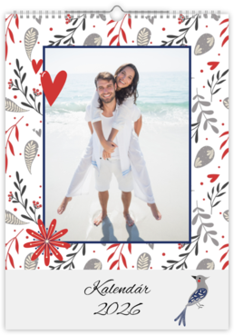 Fotokalendar exkluzív na výšku - Modročervená jar