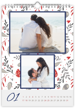 Fotokalendář nástěnný na výšku - Modročervené jaro