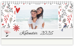 Stolní fotokalendář s vlastními jmény - Modročervený jar