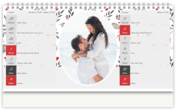 Stolní fotokalendář s vlastními jmény - Modročervený jar