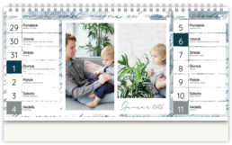 Stolní fotokalendář s vlastními jmény - Dopis