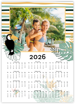 ročný fotokalendár ako plagát - Exotic birds