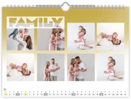 Fotokalendár nástenný mesačný na šírku - Štítky