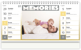 Stolní fotokalendář s vlastními jmény - Štítky