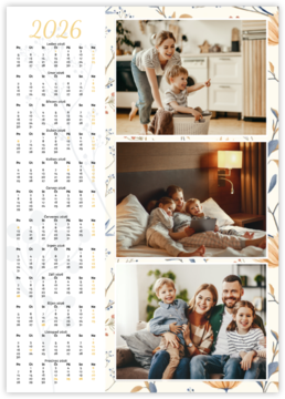 Roční fotokalendář jako plakát - Flowers abstract